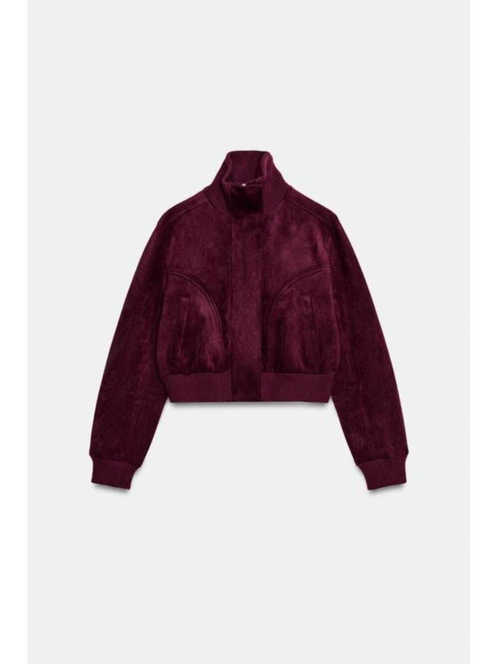 ZARA FAUX SUEDE HIGH-NECK JACKET 8372/286/610